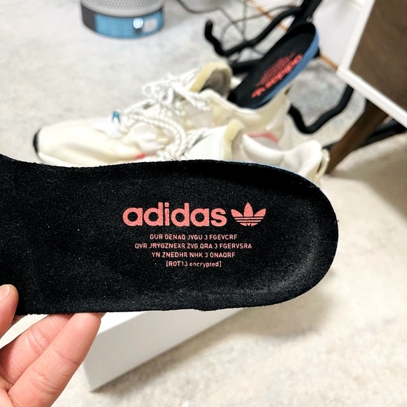 EUC Men’s Size 10 Adidas LXCON AdiPrene Big Logo Sneakers Solar Red/Cloud White - Picture 10 of 12